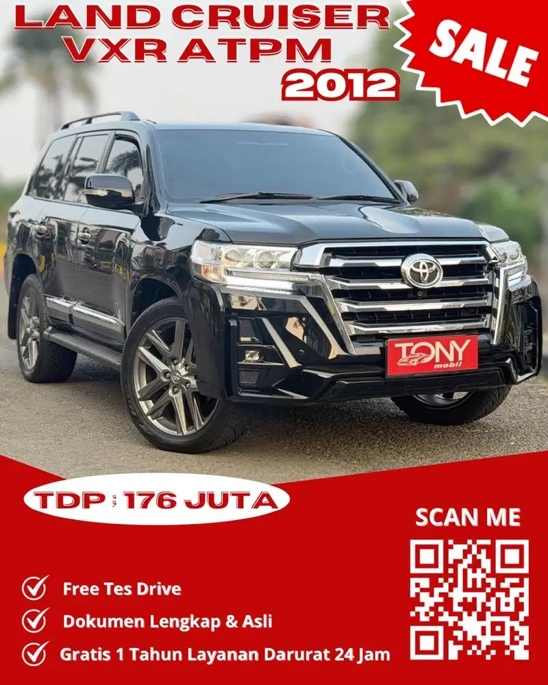 Toyota LC 200 Full Spec AT ATPM 2012 Hitam