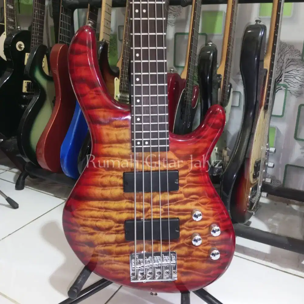 Bass elektrik 5 strings active CORT V-DLX original