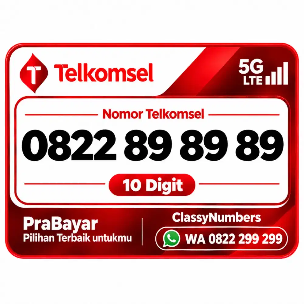 Nomor cantik 10 digit simpati 89