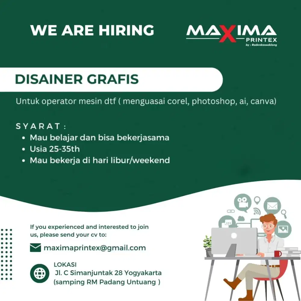 Dicari Desain Grafis berpengalaman