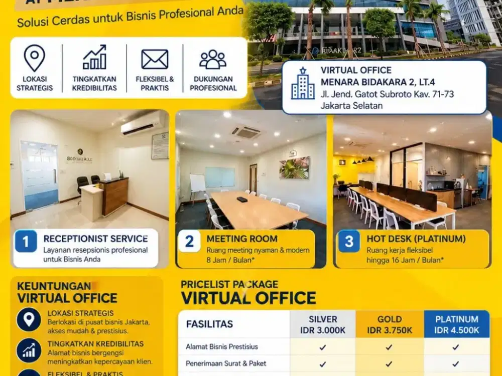Virtual office murah Menara Bidakara Pancoran