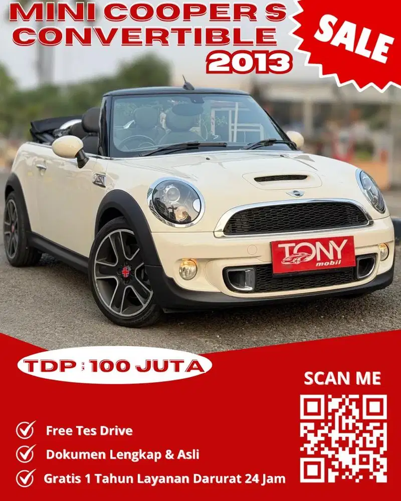 Mini Cooper 1.6 S Turbo AT 2013 Putih
Convertible Soft Top Elektrik