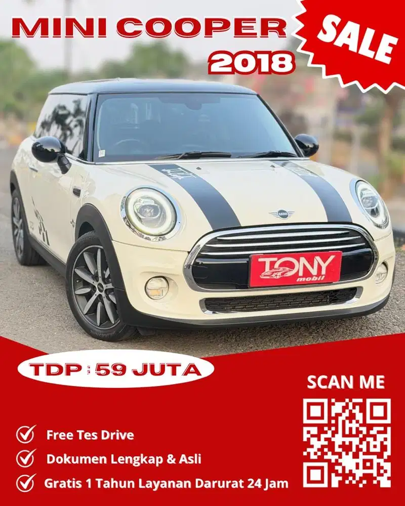 Mini Cooper Hatchback 1.5 AT Putih
Facelift Model Baru