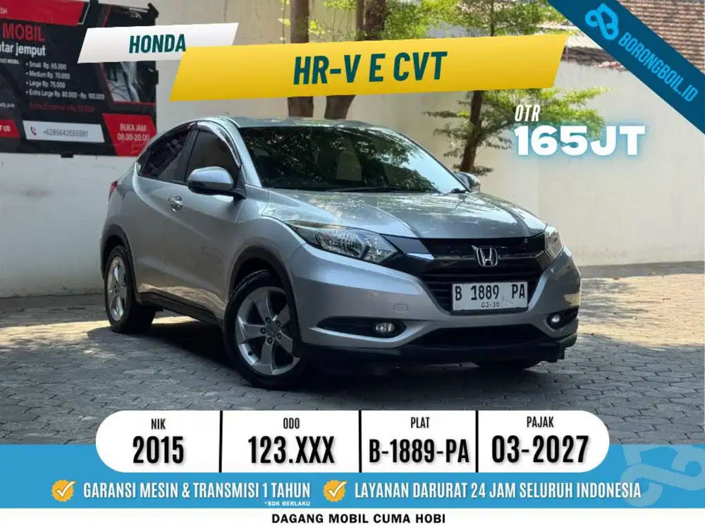 SIAP PAKAI! HRV 1.5 E CVT 2015 SILVER METALIK
