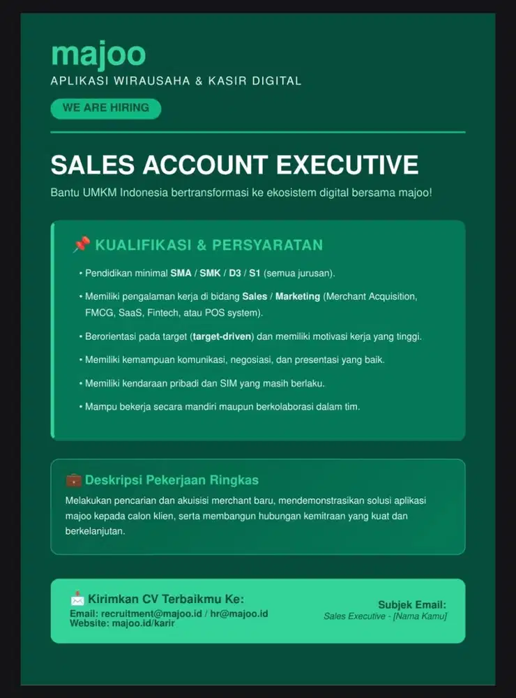 Sales Marketing Majoo