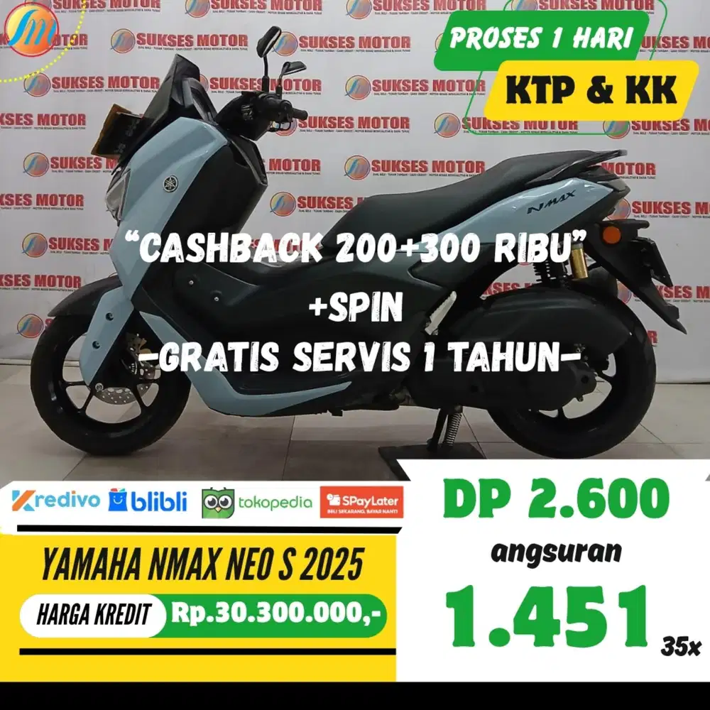 YAMAHA NMAX NEO S 2025 KREDIT MURAH ANGSURAN SANGAT RINGAN BERGARANSI