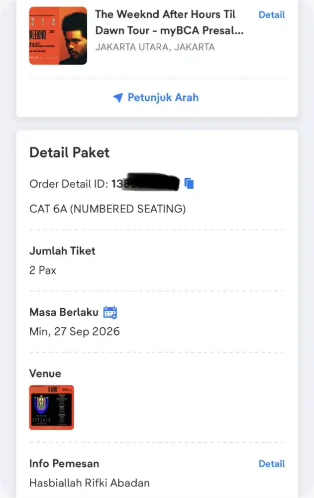 Tiket TheWeeknd (Day 2)