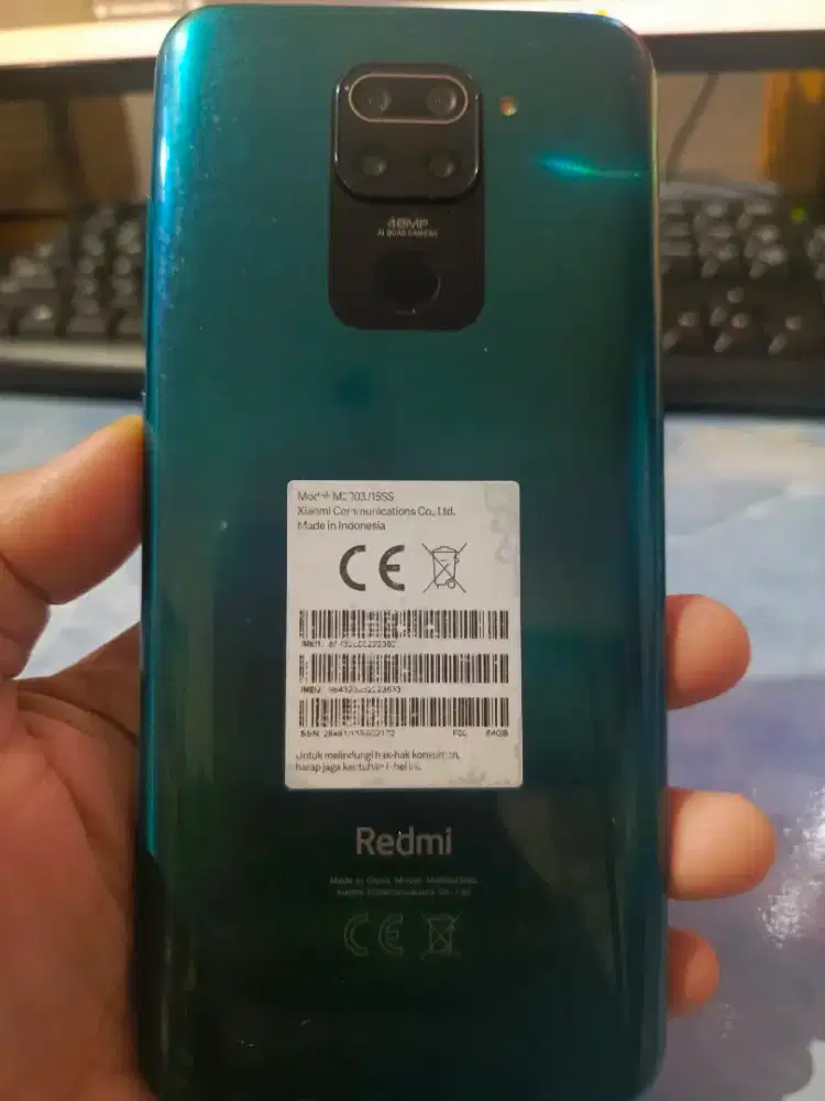 Jual HP xiaomi redmi note 9 RAM 4/64 GB