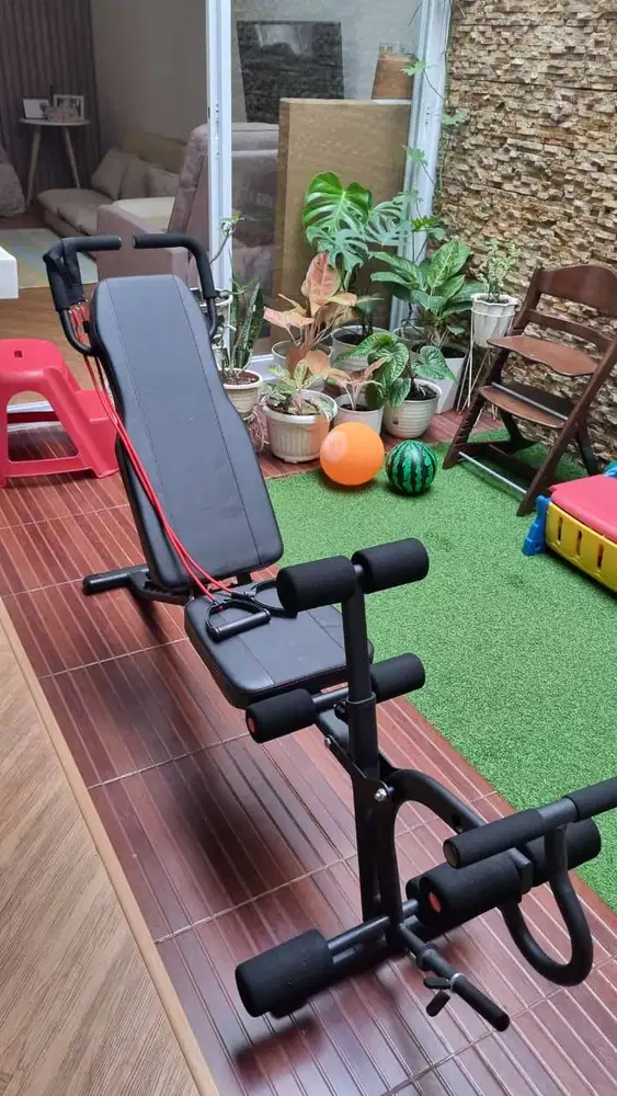 OneTwoFit Sit Up Bench Fitness | Dumbell Stool | Dapat Disesuaikan
