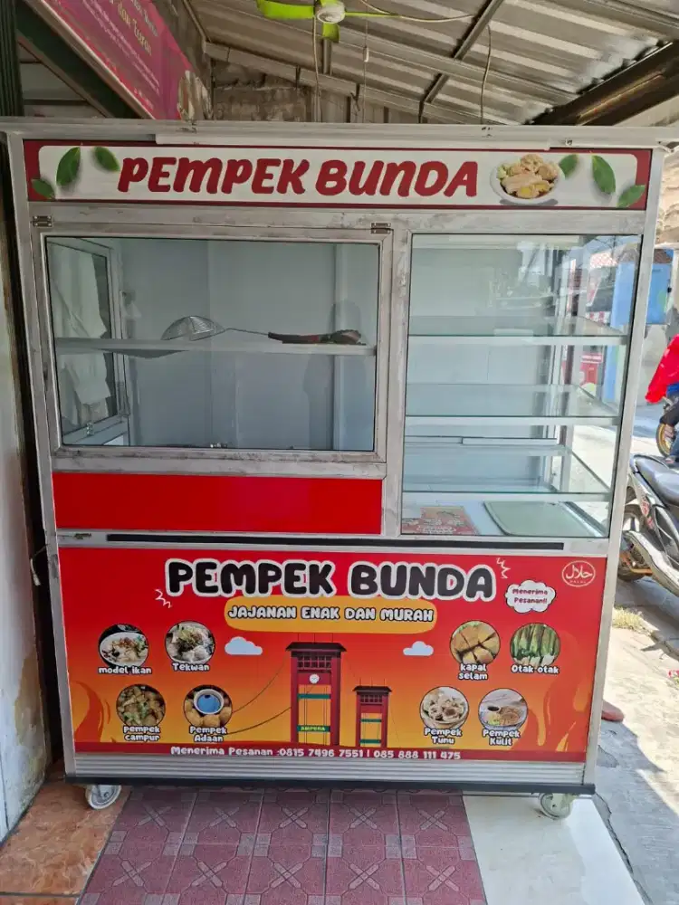 Jual gerobak, etalase dagang
