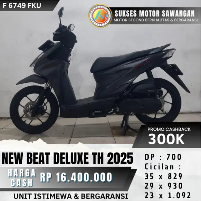 DP 700 CASH KREDIT HONDA NEW BEAT DELUXE TH 2025 DLX MULUS BERGARANSI
