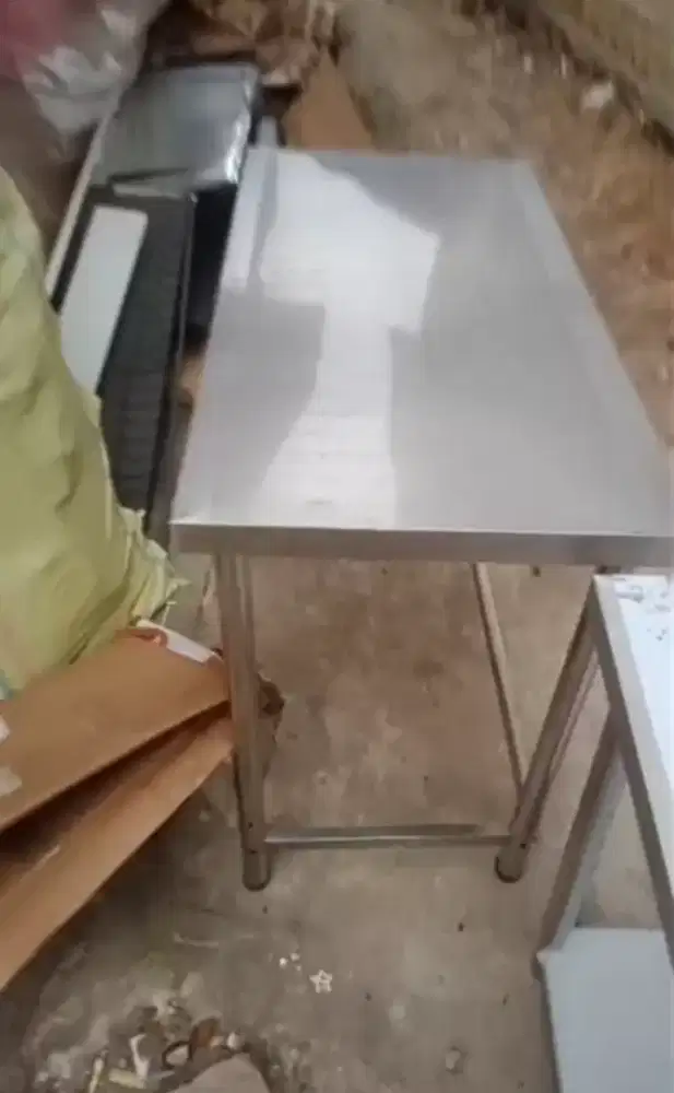Meja stenlis tebal 2 unit
