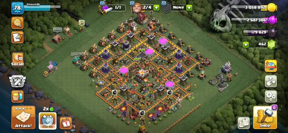 Dijual akun Clash Of Clans Townhall 11