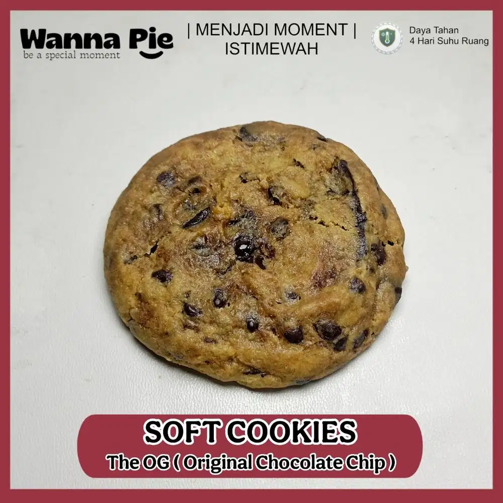 Soft Cookie Original Chocochip Wanna Pie Saila Bakery Surabaya