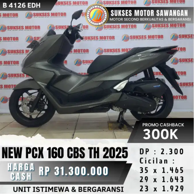 CASHBACK 300 HONDA NEW PCX 160 CBS TH 2025 PCX160 UNIT MULUS ISTIMEWA