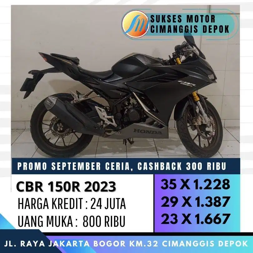 HONDA CBR 150R 2023 CASH KREDIT DP HANYA 800 CASHBACK 300