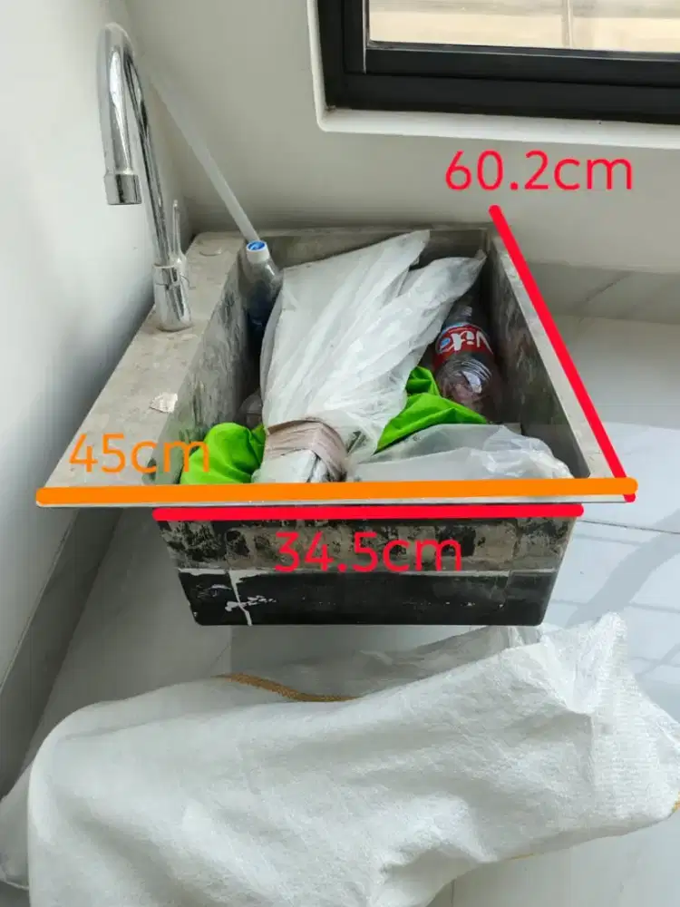 WTS / Jual Murah: 1 Set Bak Cuci Piring Lengkap dengan Keran Air.