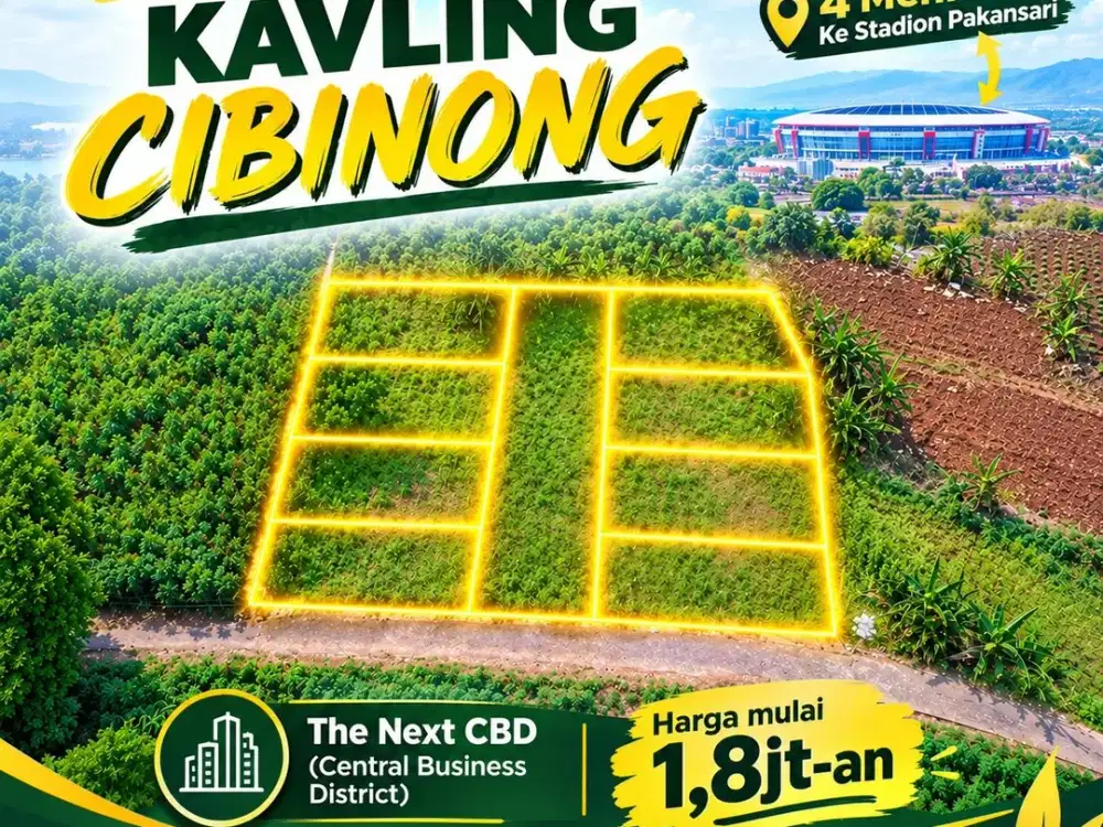Spesial Launching Kavling Cibinong 4 Menit Stadion Pakansari Free SHM