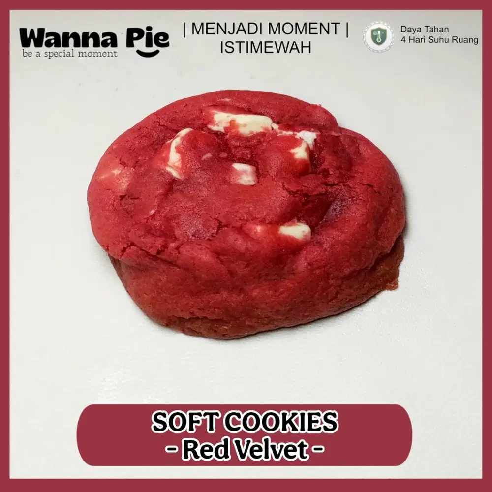 Soft Cookies Red Velvet Wanna Pie Saila Bakery Surabaya