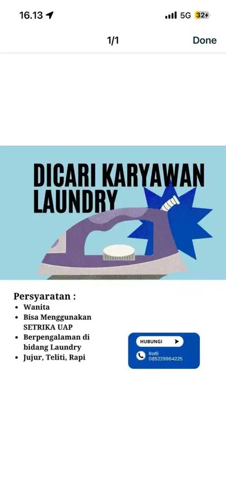 Lowongan Laundry
