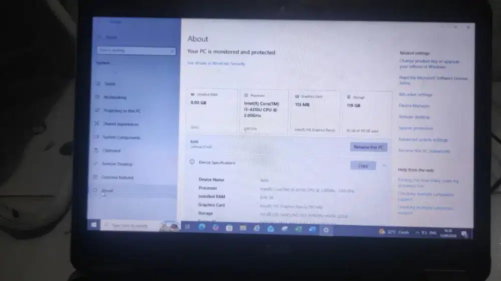 Laptop dell i5-4310U