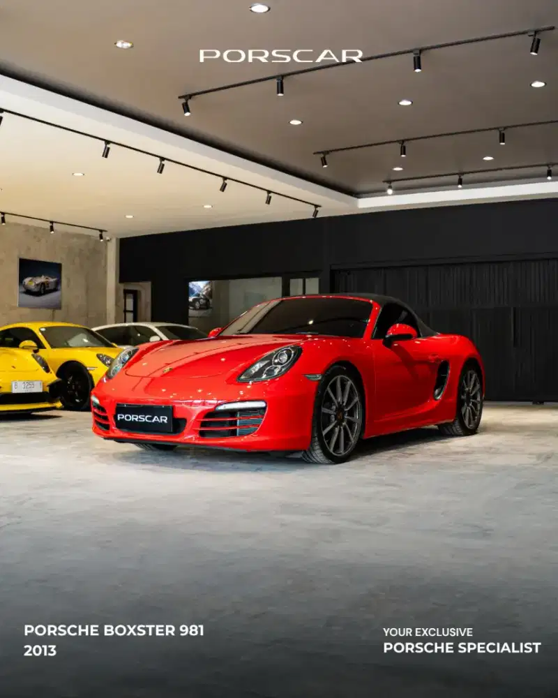 PORSCHE BOXSTER 981 2013 RED IN BLACK