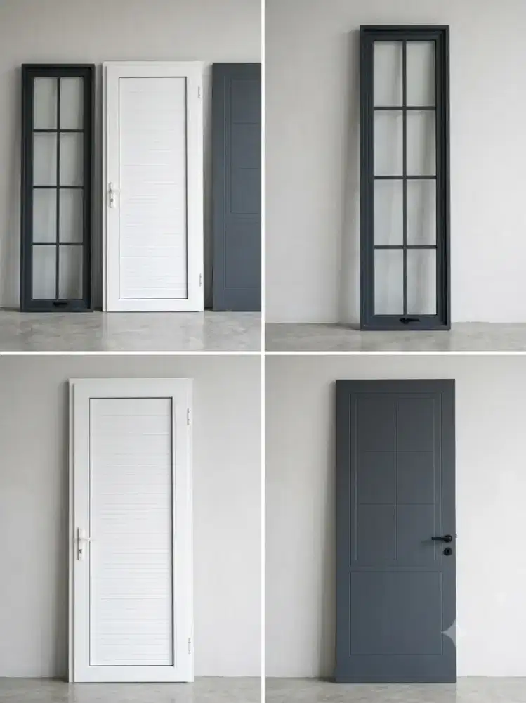 Dijual Cepat: 1 Set Pintu & Jendela UPVC/Aluminium Like New (3 Unit)