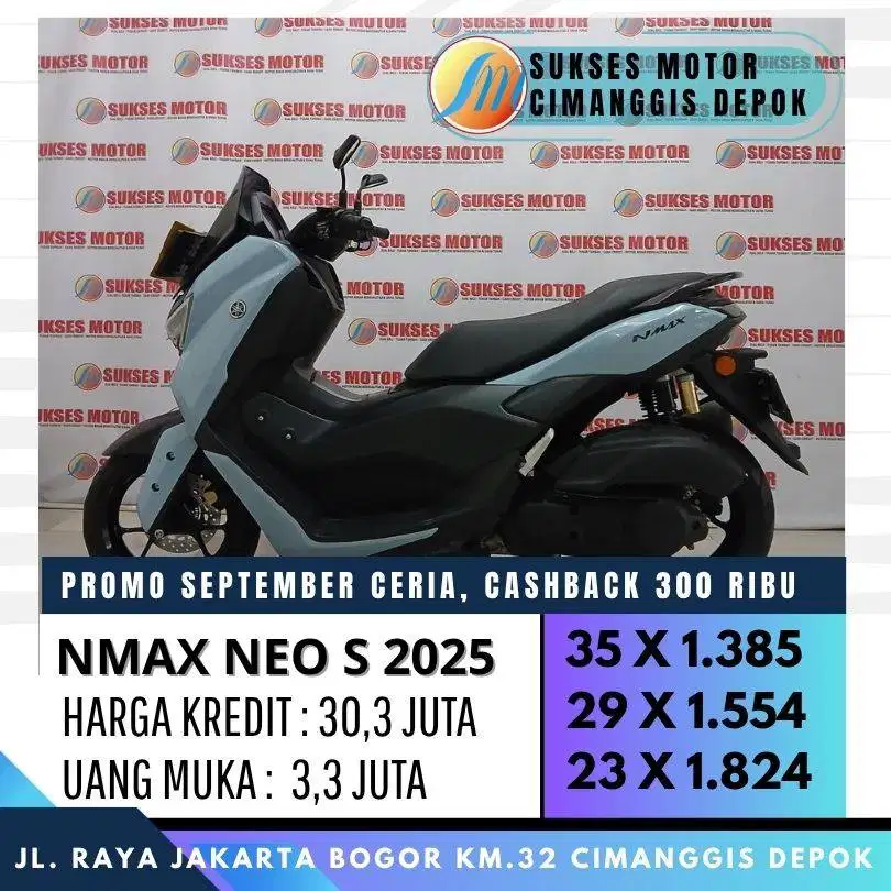 YAMAHA NMAX NEO S 2025 KREDIT CASHBACK 300, PAYMENT CC/PAYLATER BISA
