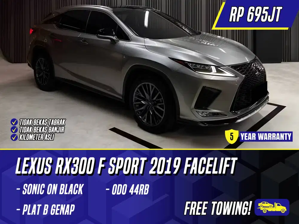 Lexus RX300 F Sport 2019 Facelift Sonic Titanium Grey Abu Abu Fsport