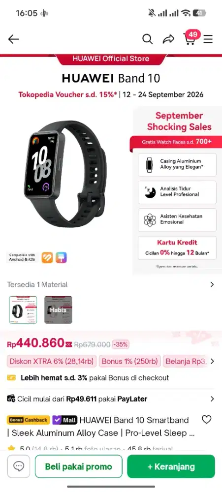 Huawei Band 10 Black