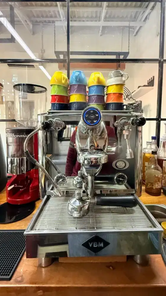 Mesin Kopi VBM Lollo Italy & Grinder Simonelli MDX Doser