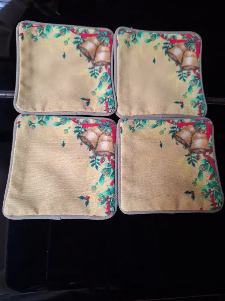 Coaster tatakan gelas motif lonceng