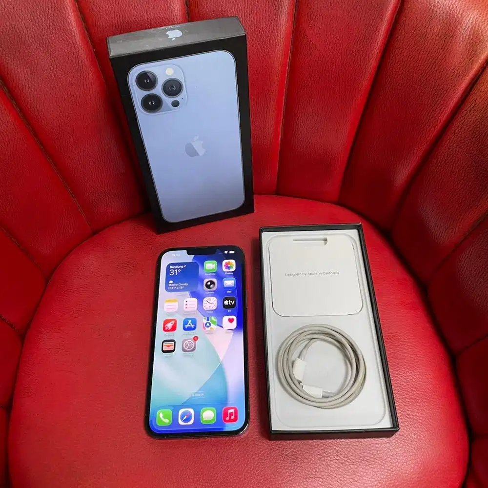 iPhone 13 Pro Max 256gb Sierra Blue Second Fullset