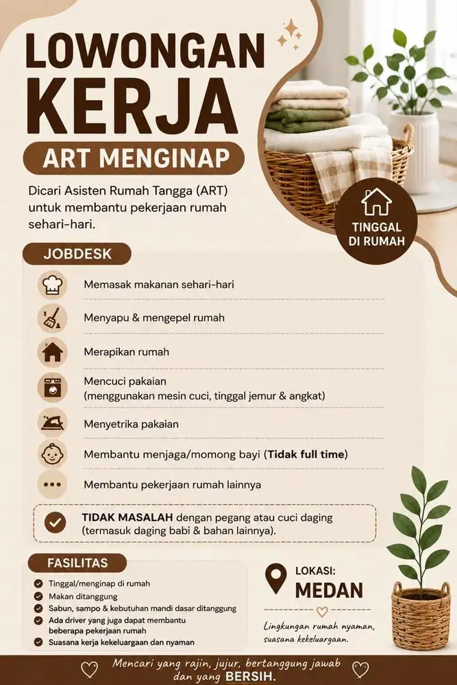 LOWONGAN ART MENGINAP – MEDAN