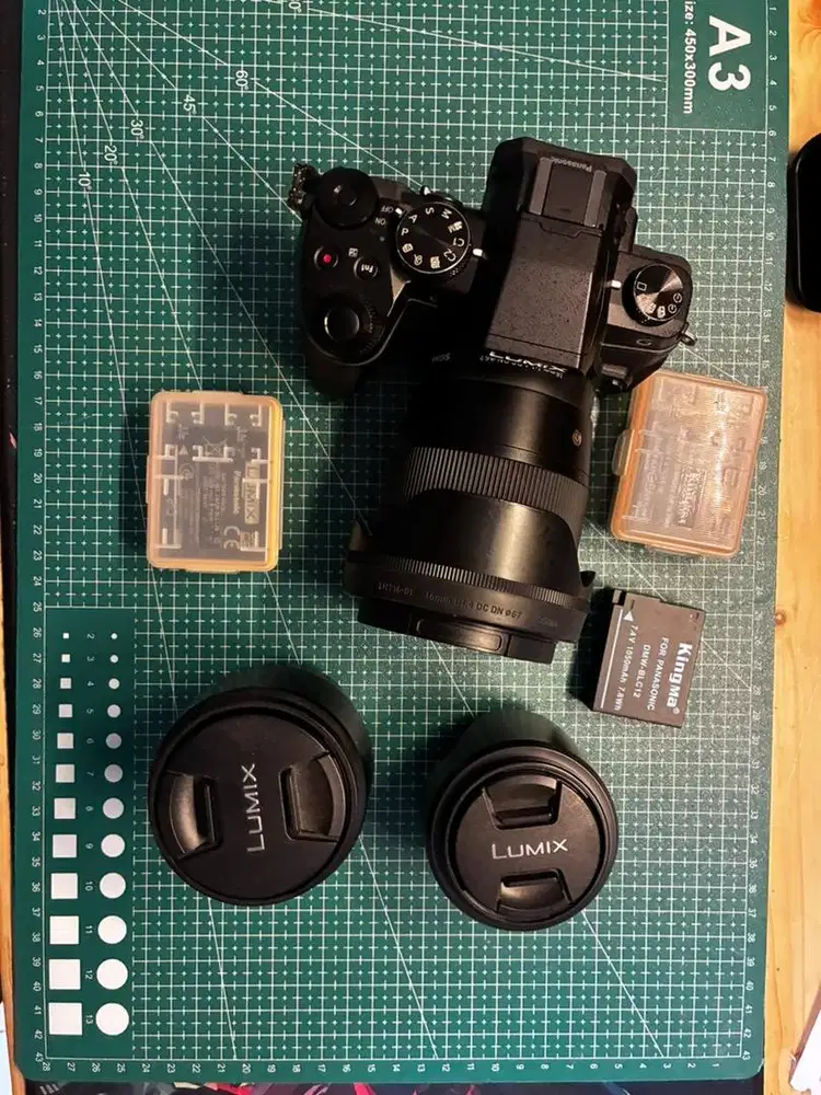 Dijual Lumix G85 + Lensa Kit + Lensa tele + lensa fix 16mm