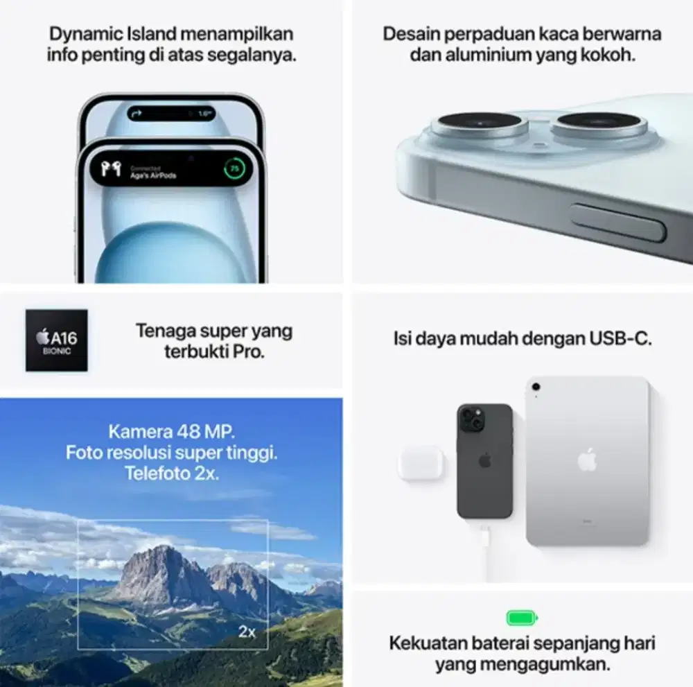 BISA KREDIT IPHONE 15 128GB  HOME CREDIT DAN KREDIVO DLL
