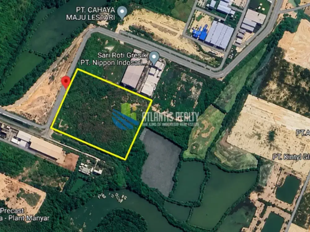 Dijual tanah lahan KEK kawasan ekonomi khusus jiipe Gresik jawa timur