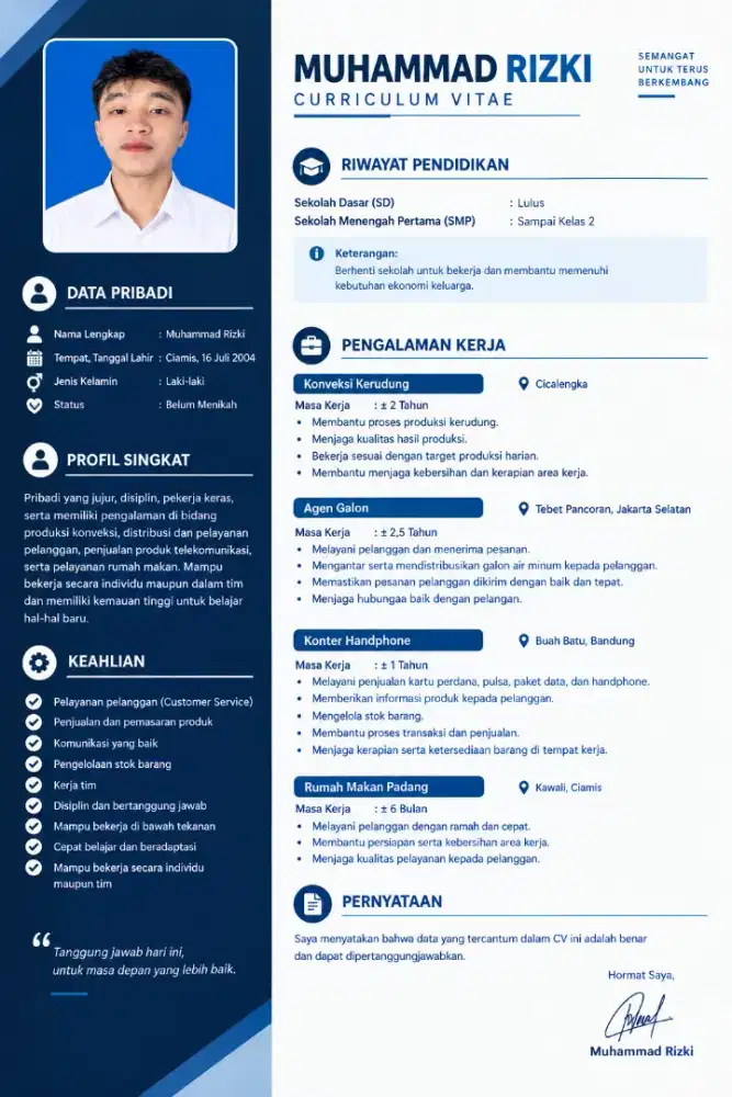 info loker buat cowok, udah 1 bulan nganggur