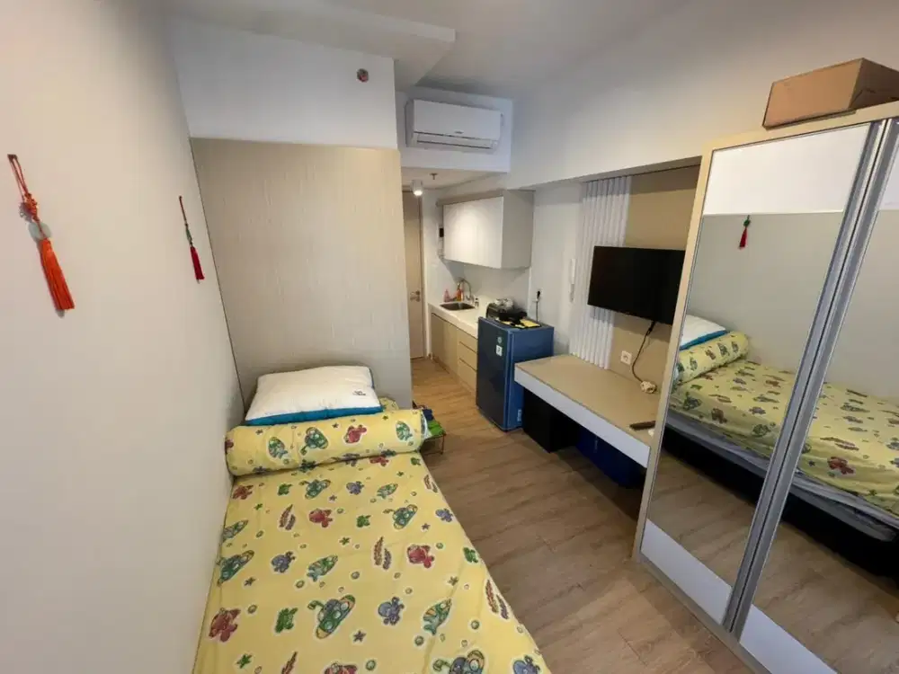 Jual Apartemen Studio Tokyo Riverside PIK 2 ukuran 21m2 Kondisi Full Furnish