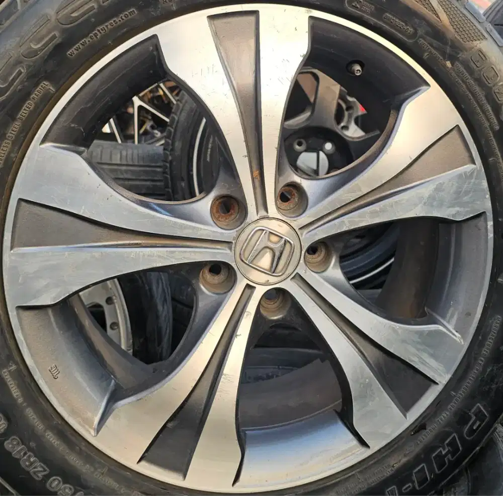 Dijual Velg Second OEM Honda CRV R18 5x114 Grey Polish. 4pcs velg saja