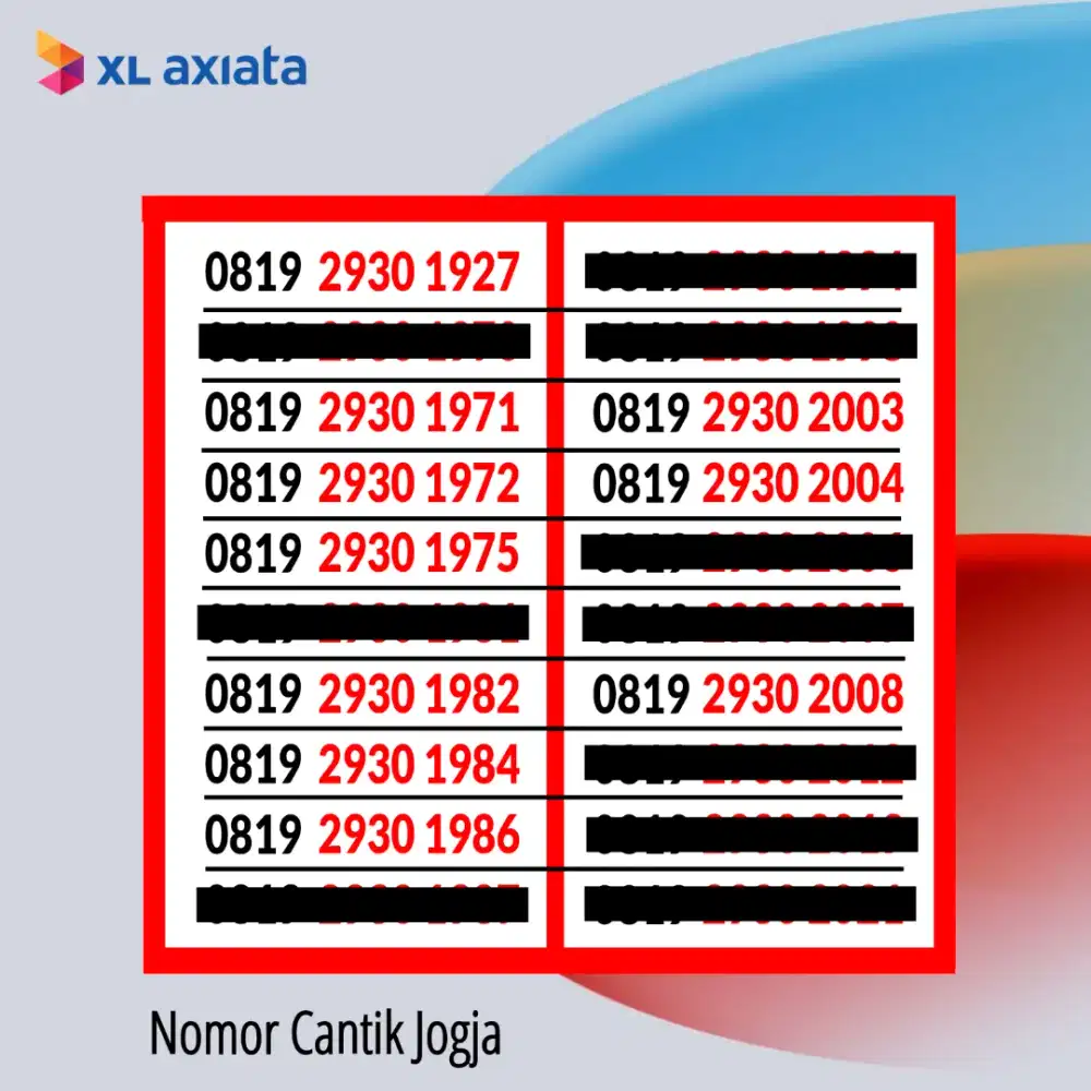 Nomor Cantik XL tahun Kelahiran Rapi Kartu Perdana 4G/5G Reguler