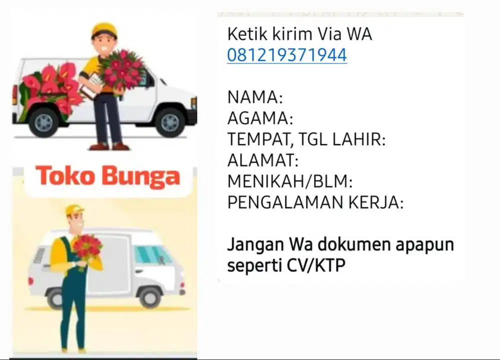 DRIVER MOBIL TOKO BUNGA