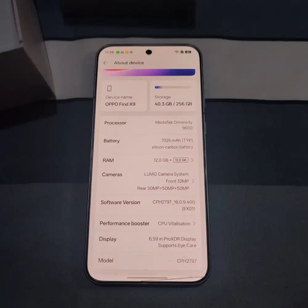 Oppo Find X9 12/256 Garansi 12-2026 Like New