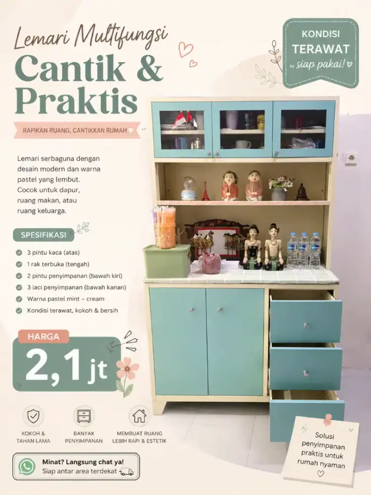 Lemari besi informasi warna pastel