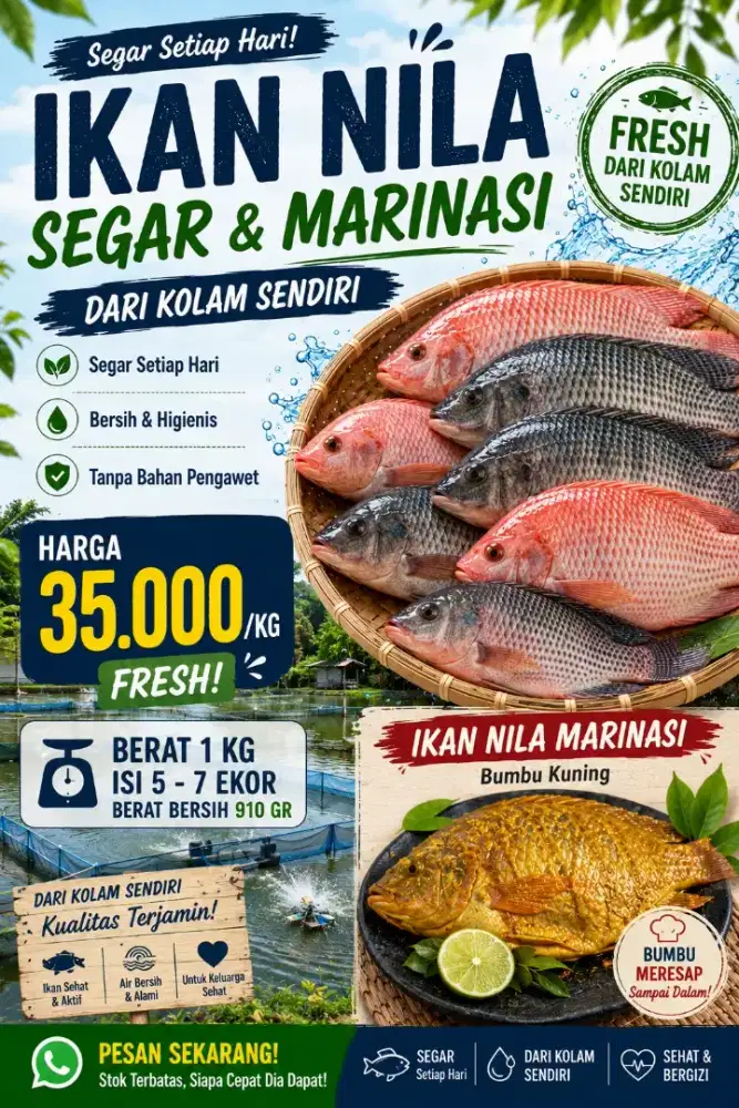 Ikan nila marinasi