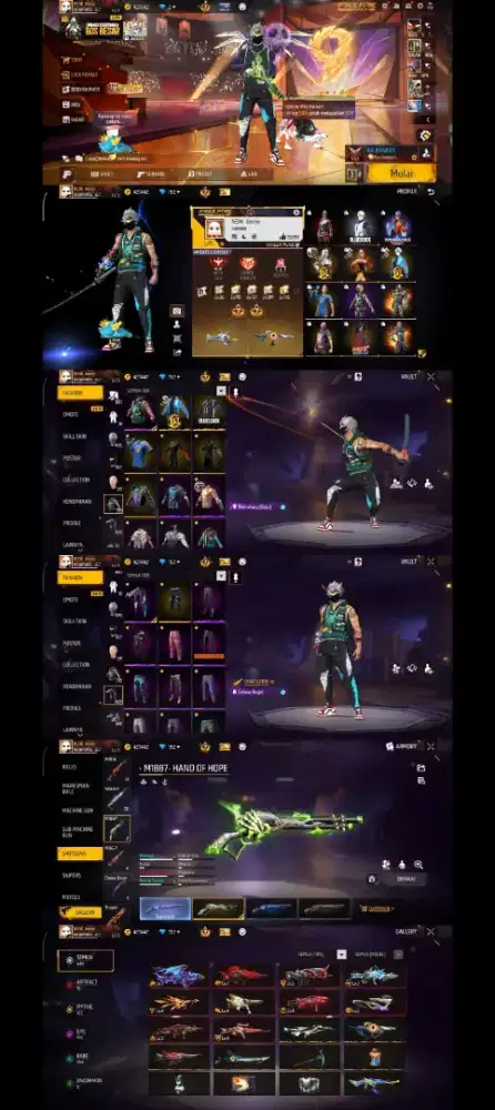 JUAL AKUN FF SULTAN MURAH !! Akun fresh, siap pakai