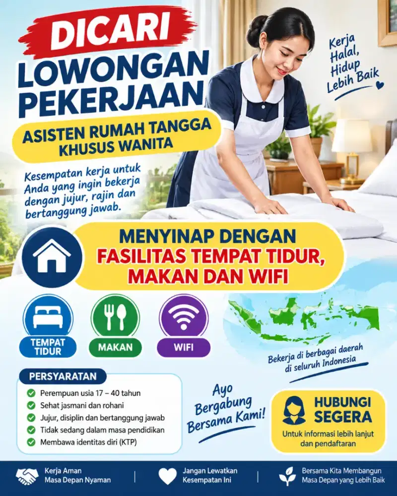 Dicari ART Khusus Wanita