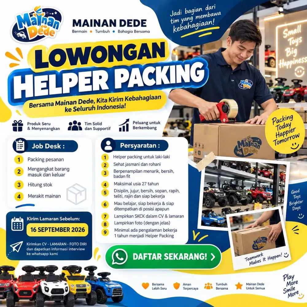 Lowongan Kerja HELPER PACKING