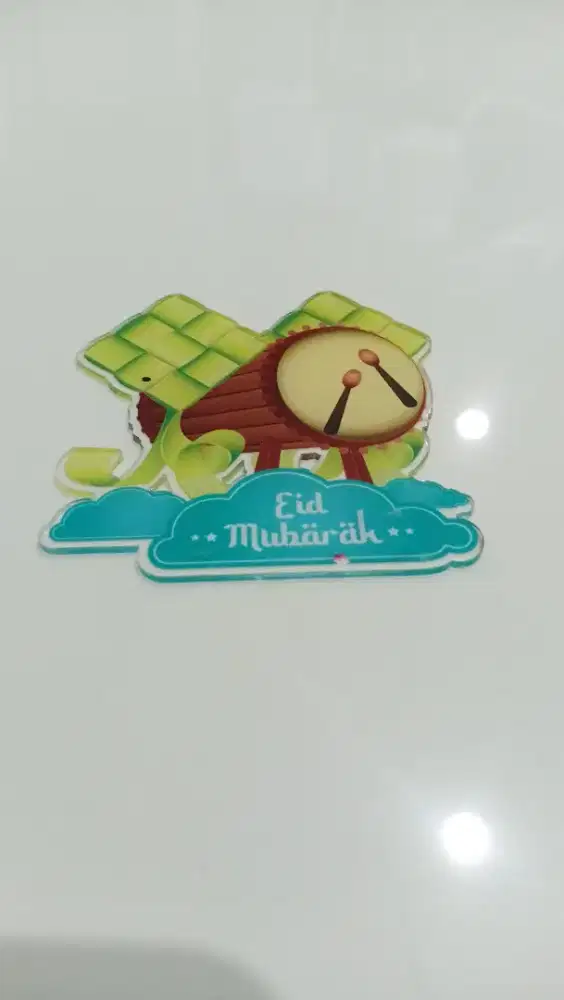 Hiasan Akrilik Eid Mubarak Ketupat dan Bedug