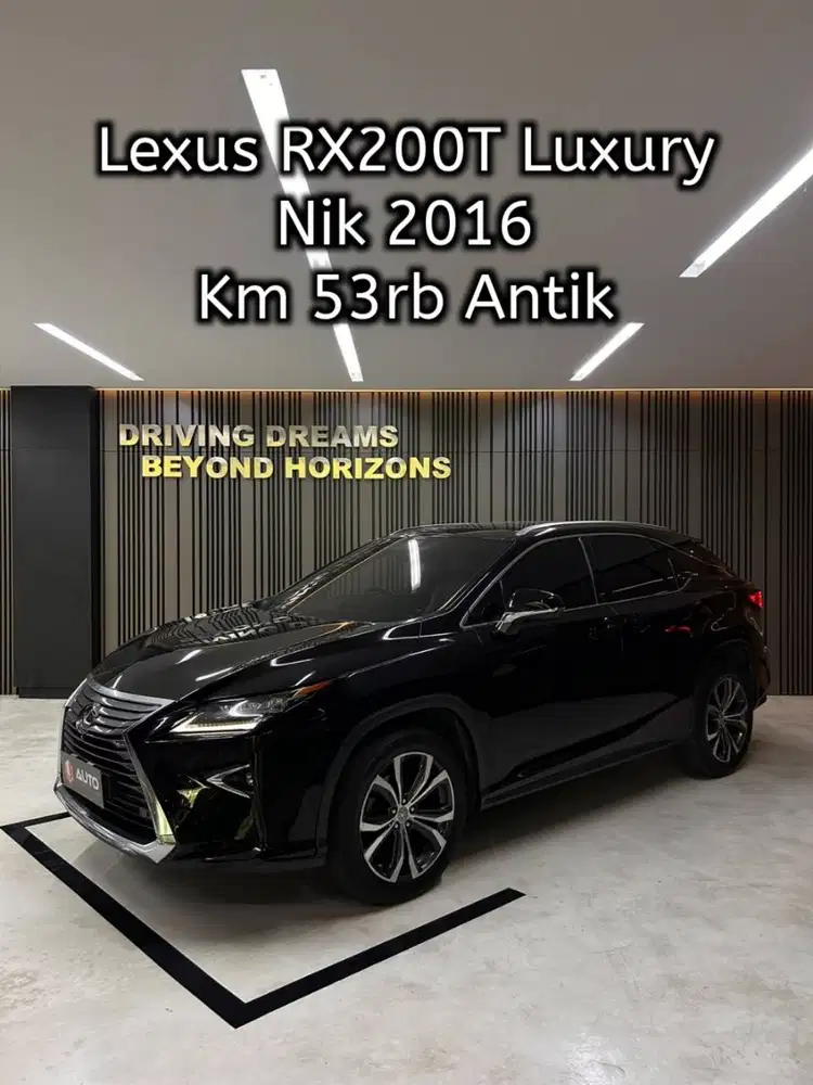 Lexus RX200 RX200T Luxury 2017 Hitam Km53rb B13NVL Nik 2016
